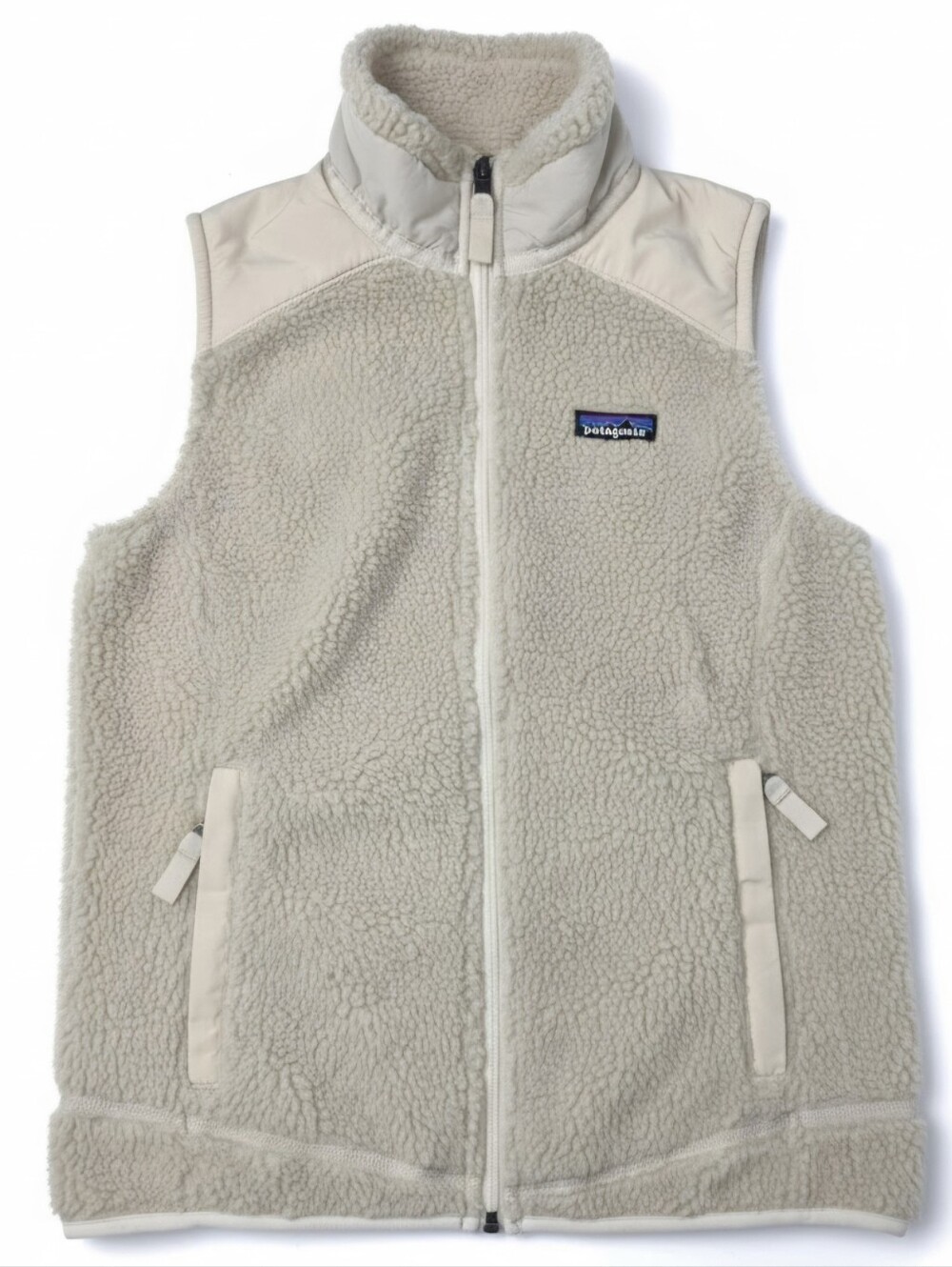 Patagonia Womens Classic Retro-X Shearling Fleece Vest Cream Off White Medium M